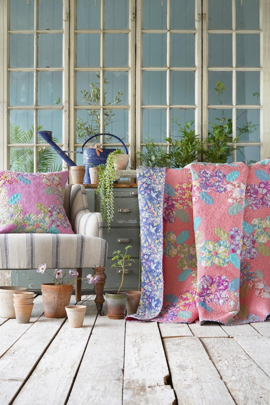 Tilda Patchwork Stoff Baumwolle - Gardenlife - Bowl Peony Pink